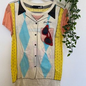 Love Moschino Love Strikes Bowling T-Shirt